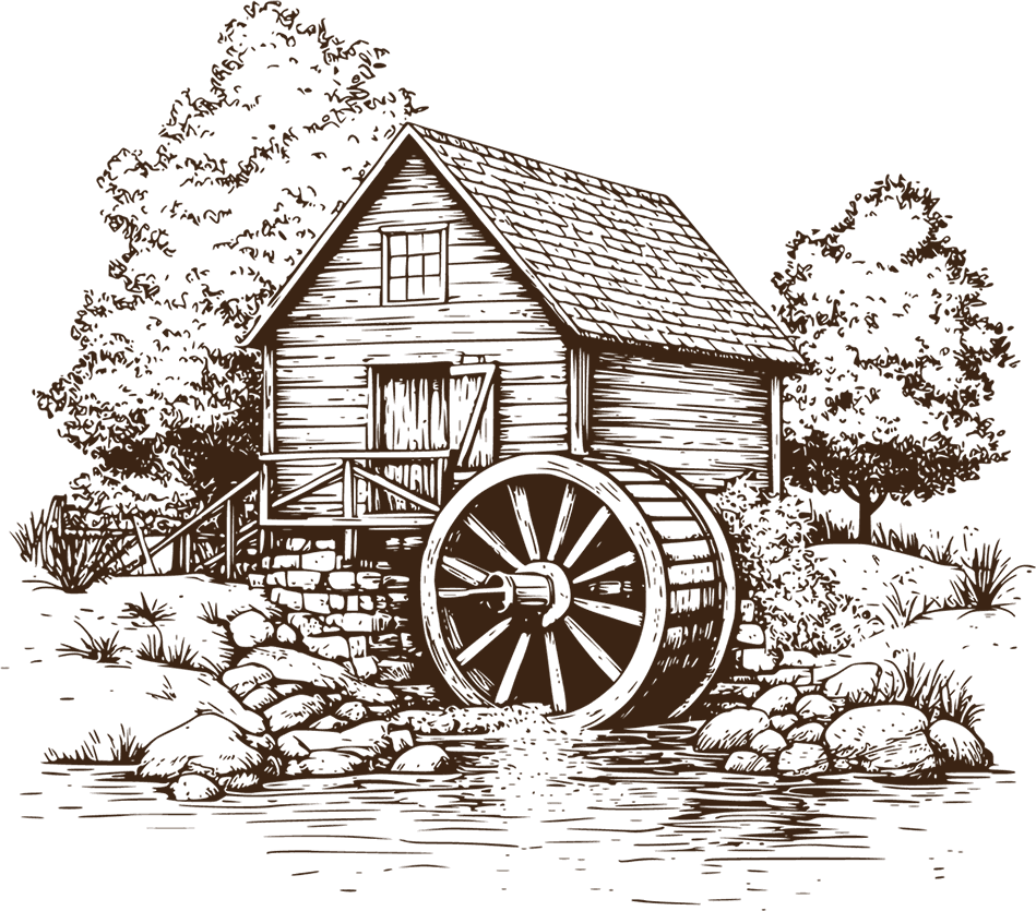 Młyn nad Sanną — widok